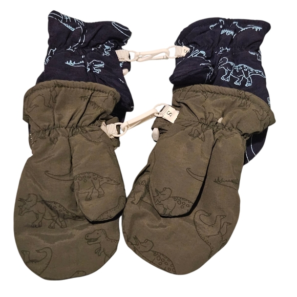 Baby Toddler Dinosaur Mittens 6–24 Months Winter Gloves - Picture 1 of 8